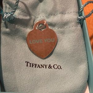 Tiffany and Co “Love You” heart tag charm authentic
